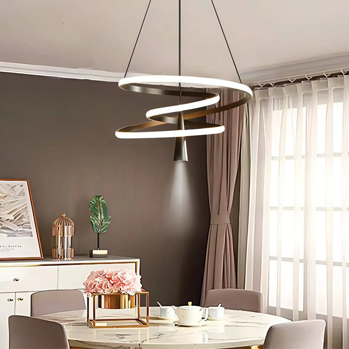 Feyran Acrylic Ring Spotlight Chandelier
