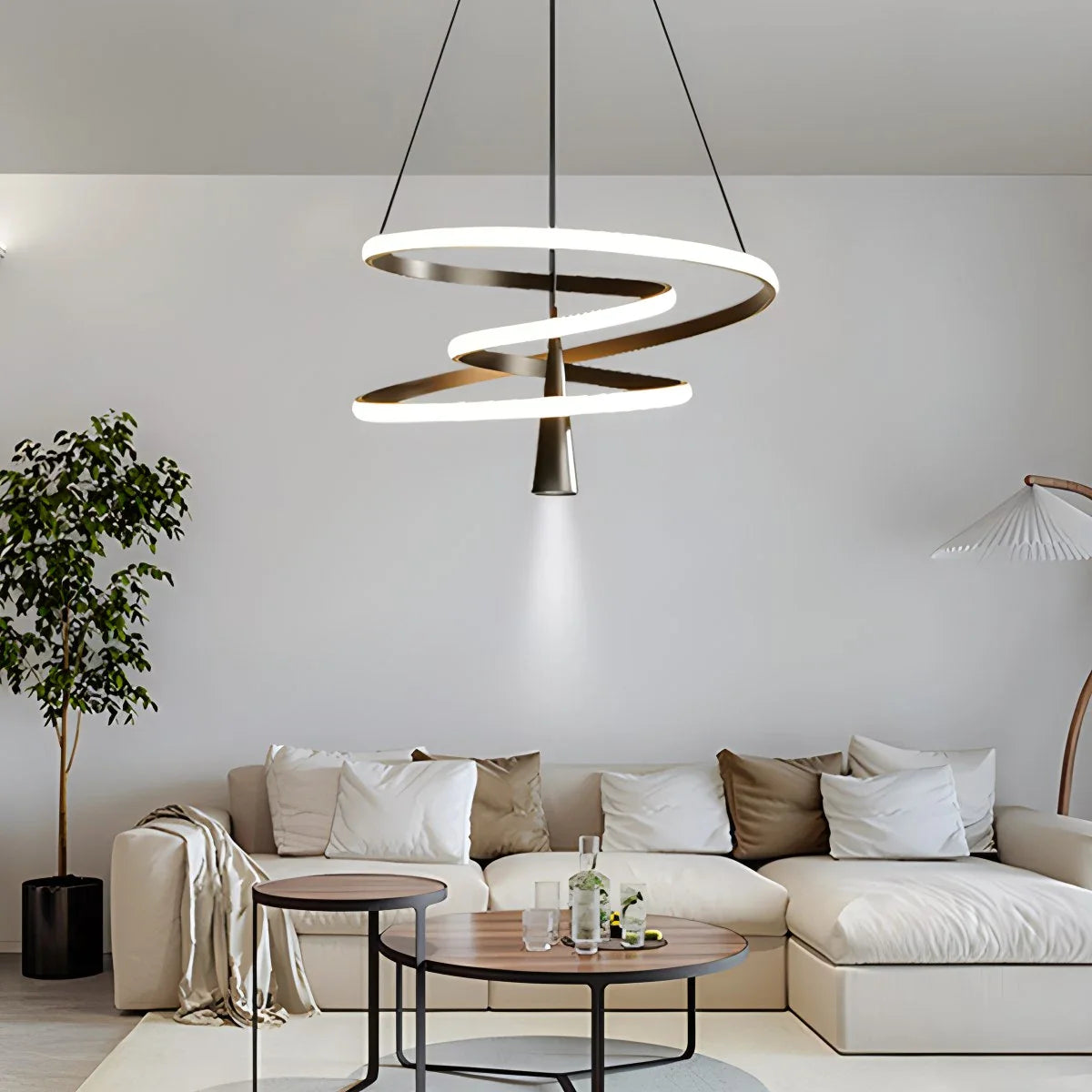 Feyran Acrylic Ring Spotlight Chandelier