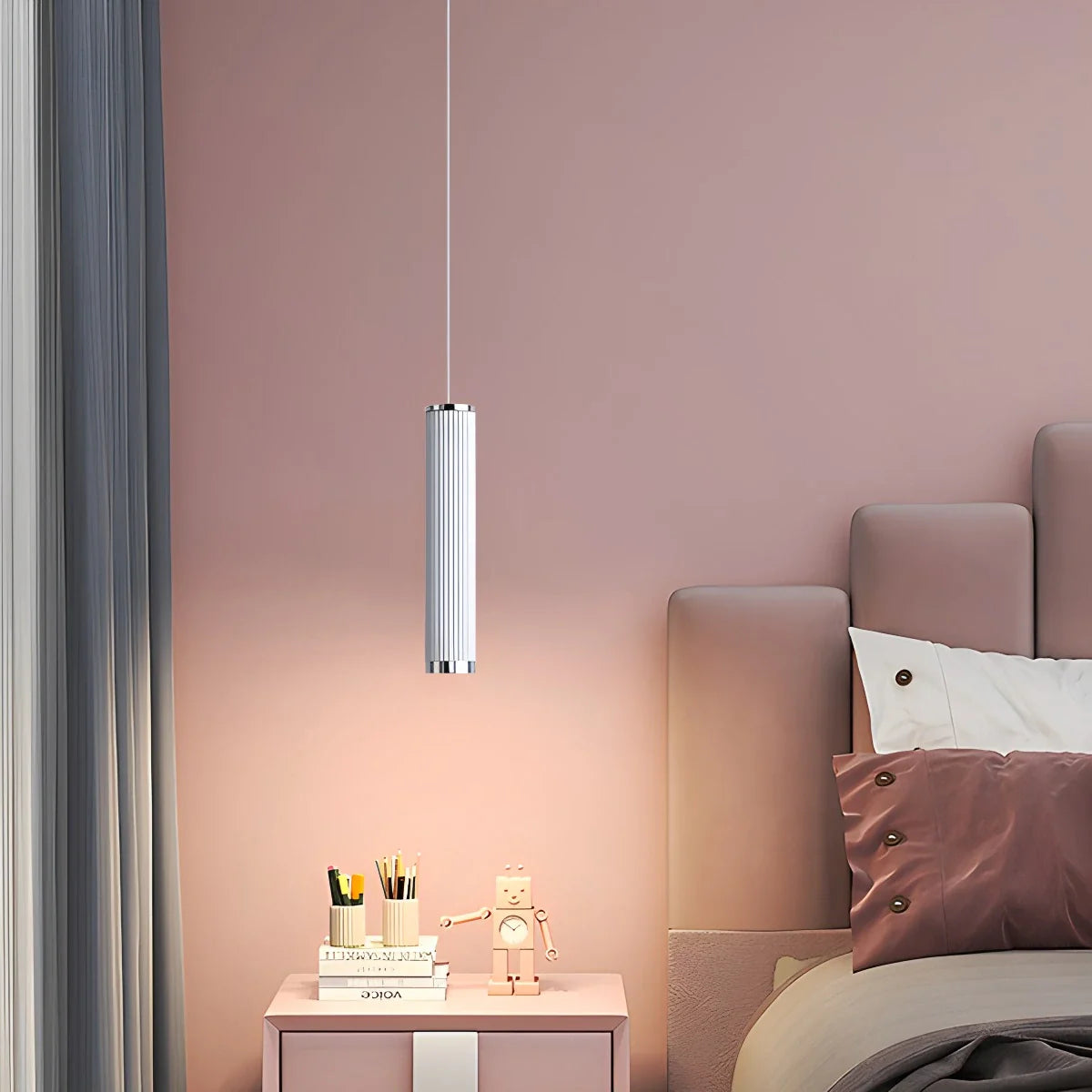 Feyran Adjustable Long Roman Column Pendant Light for Dining Room