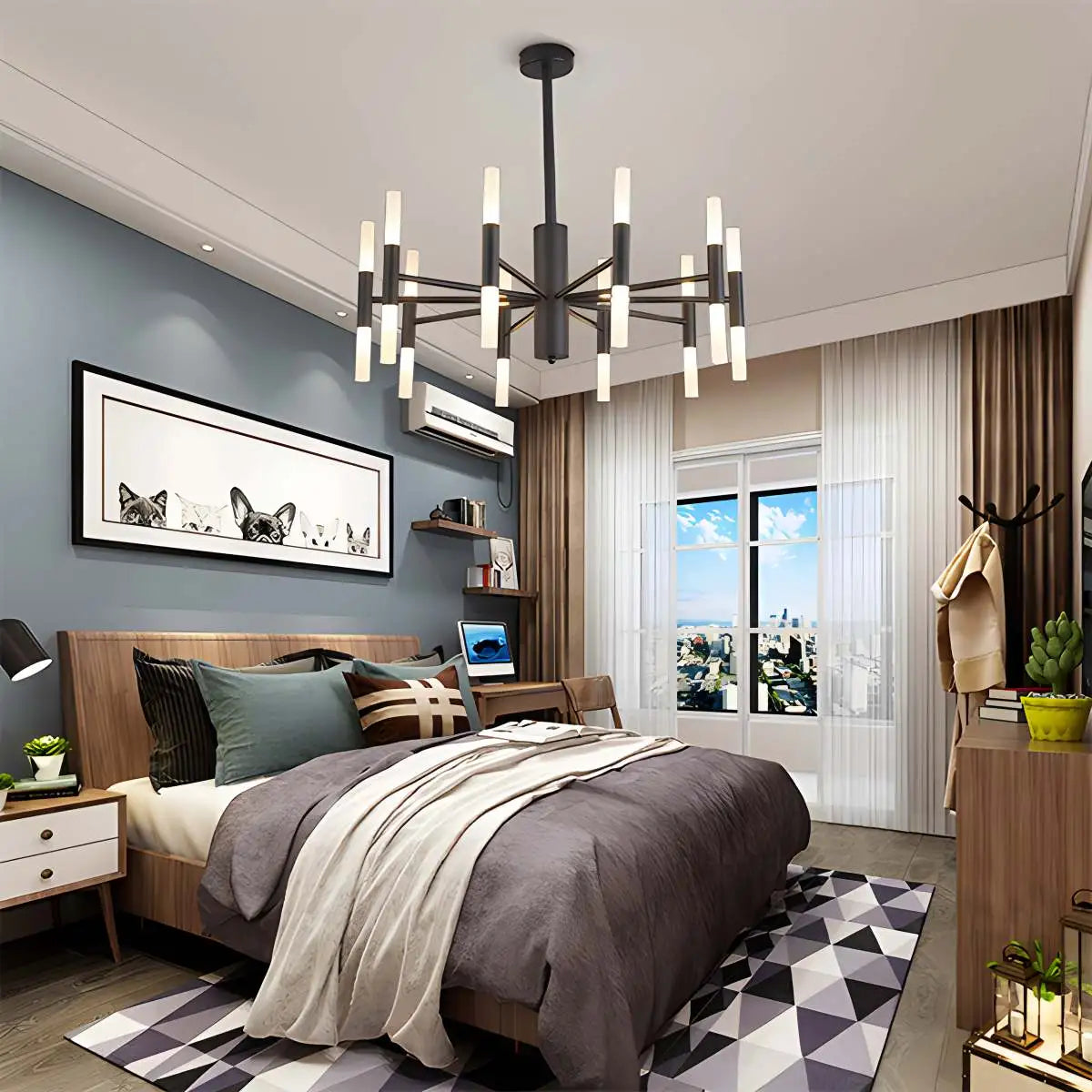 Feyran Adjustable Round Tube Chandelier