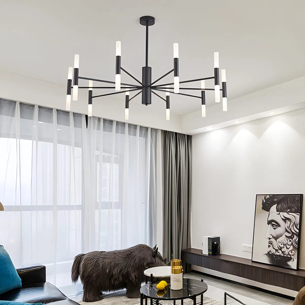 Feyran Adjustable Round Tube Chandelier