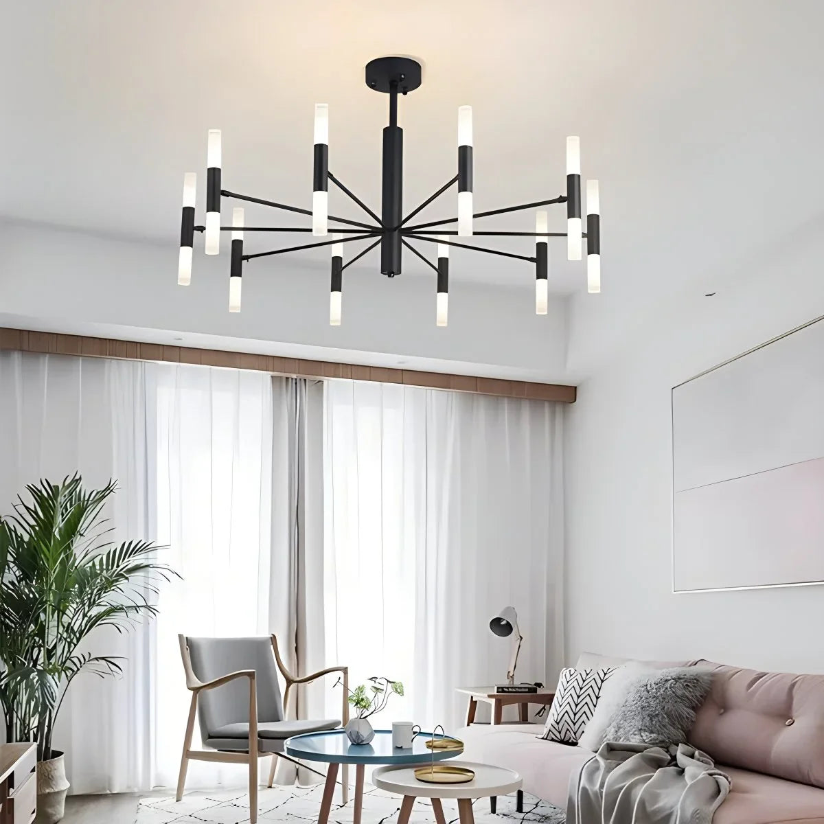 Feyran Adjustable Round Tube Chandelier