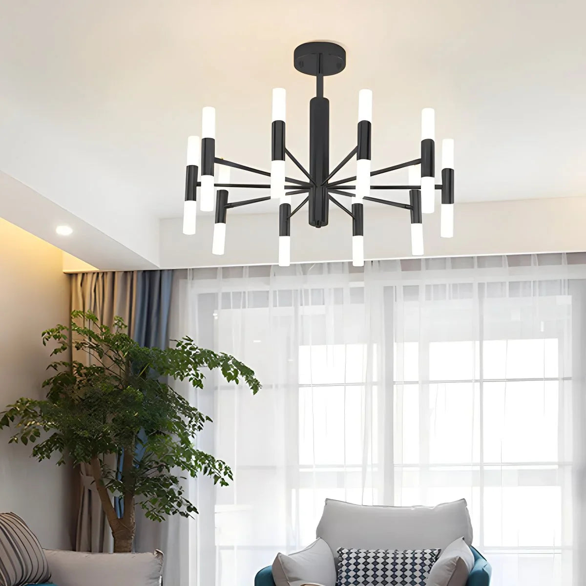 Feyran Adjustable Round Tube Chandelier