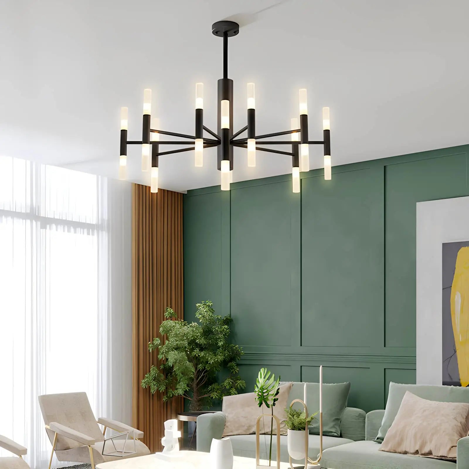 Feyran Adjustable Round Tube Chandelier