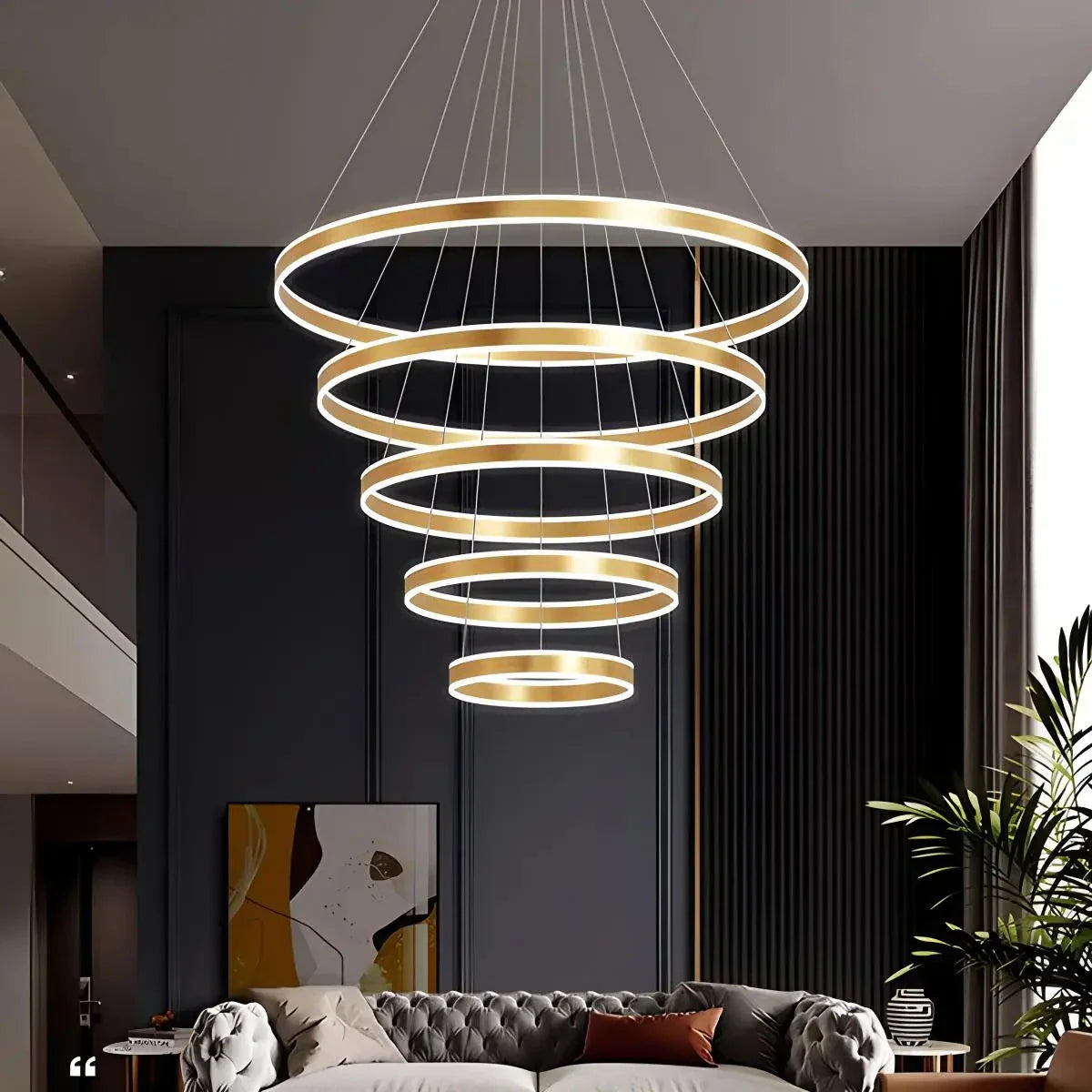 Feyran Circle Layered Living Room Chandelier