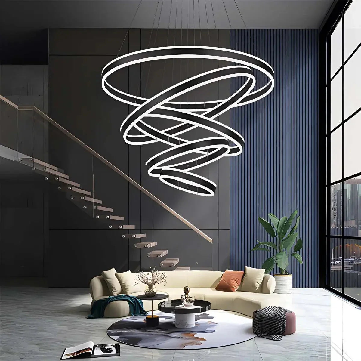 Feyran Circle Layered Living Room Chandelier