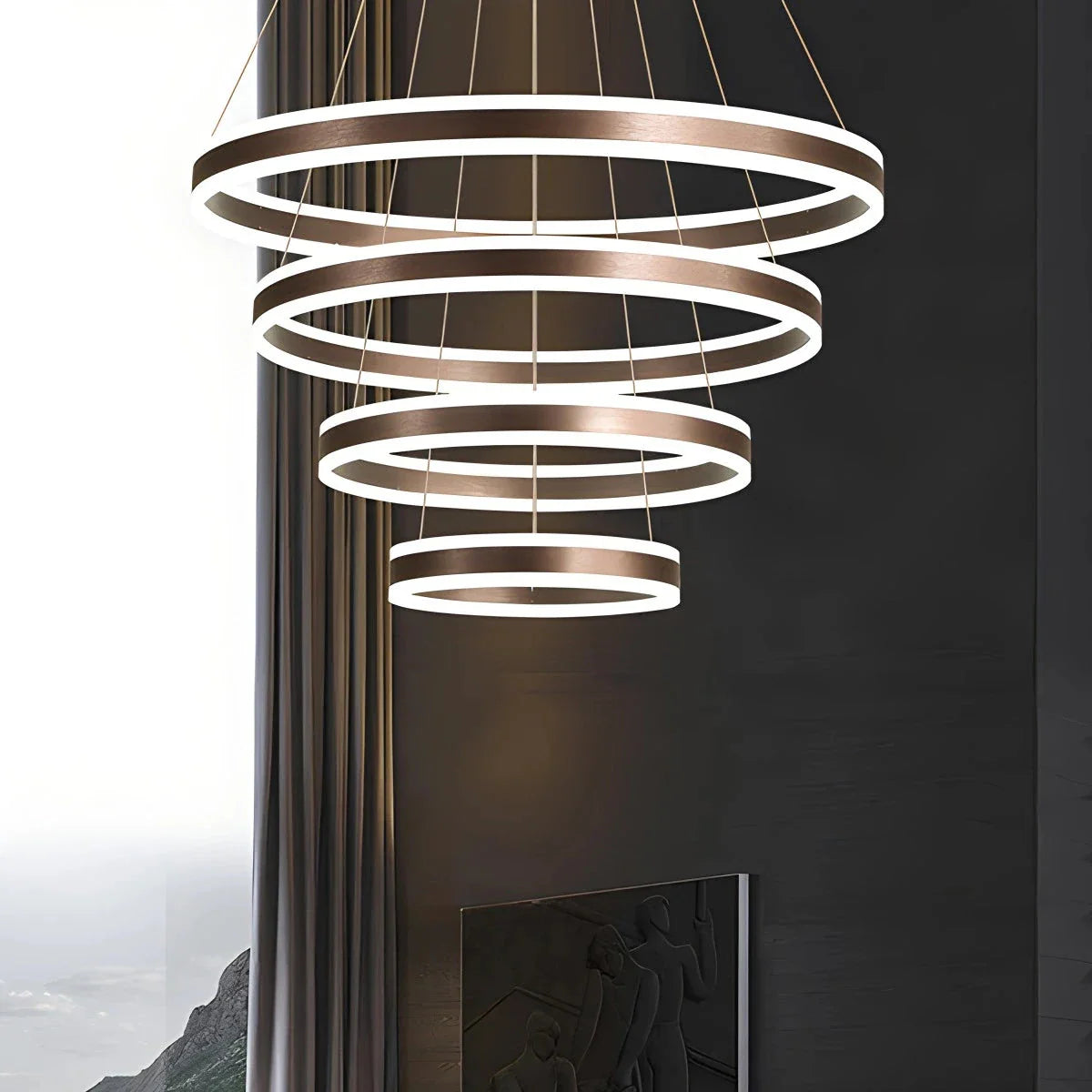 Feyran Circle Layered Living Room Chandelier