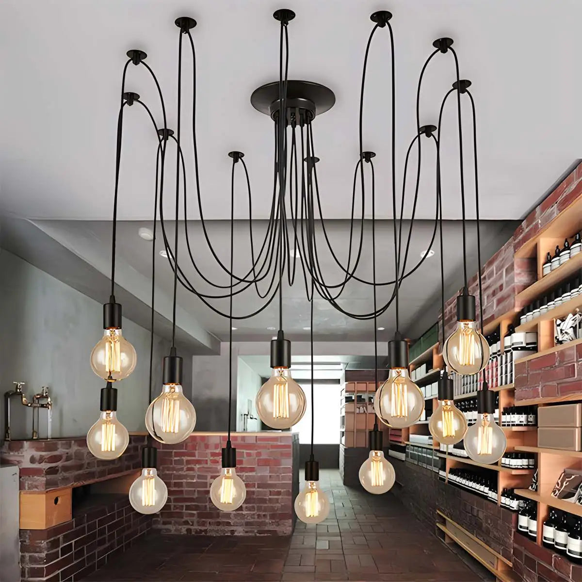 Feyran Alfie Vintage Multiple Light Bulbs Chandelier