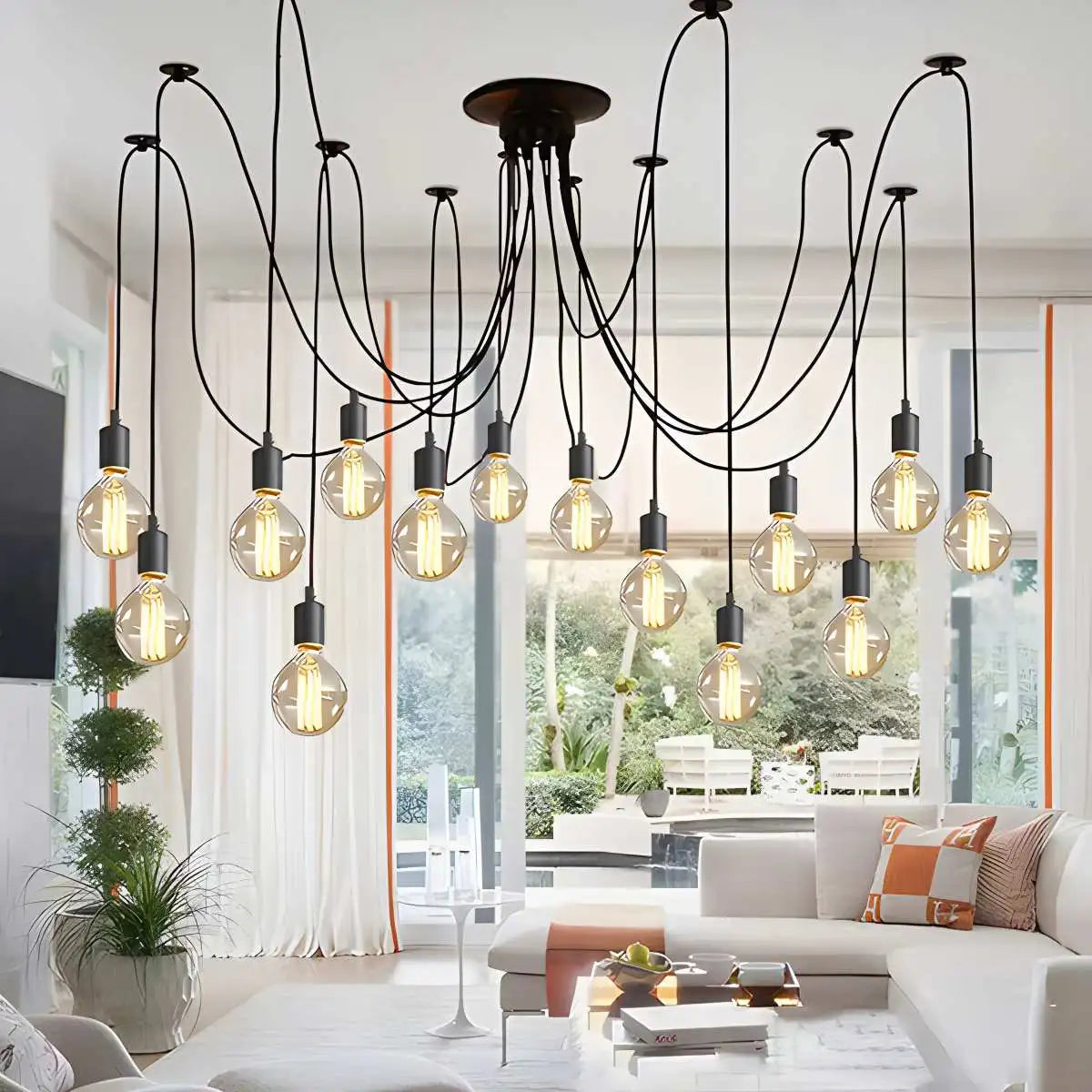 Feyran Alfie Vintage Multiple Light Bulbs Chandelier
