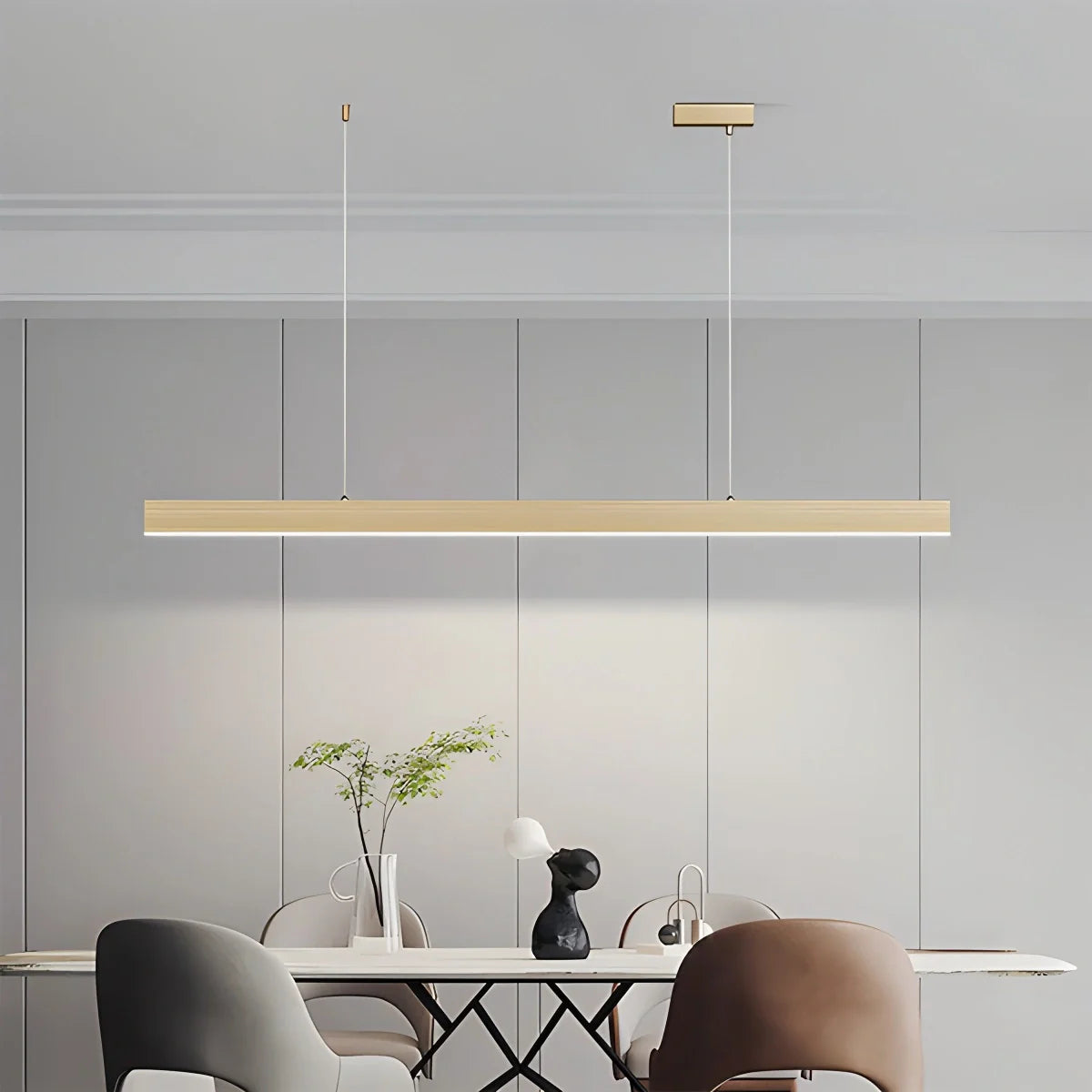 Feyran All Copper Minimalist Chandelier for Dining & Living Rooms