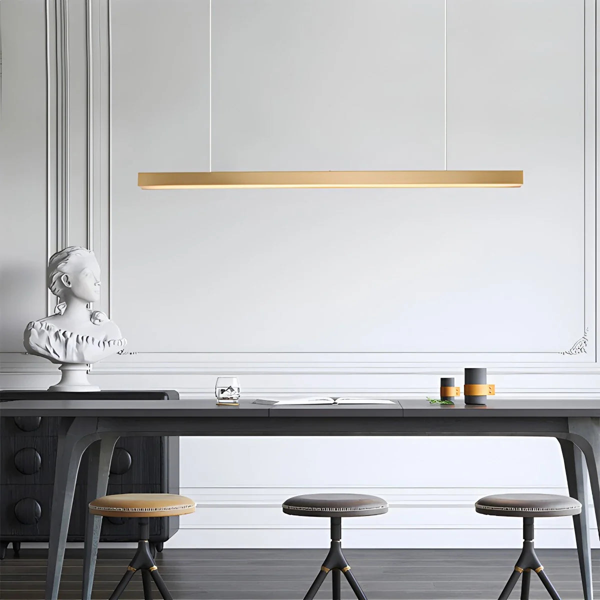 Feyran All Copper Minimalist Chandelier for Dining & Living Rooms