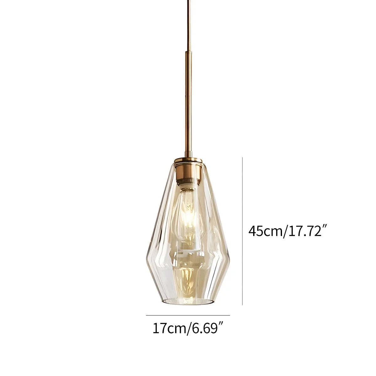Feyran Hailie Clear Glass Pendant Light for Kitchen