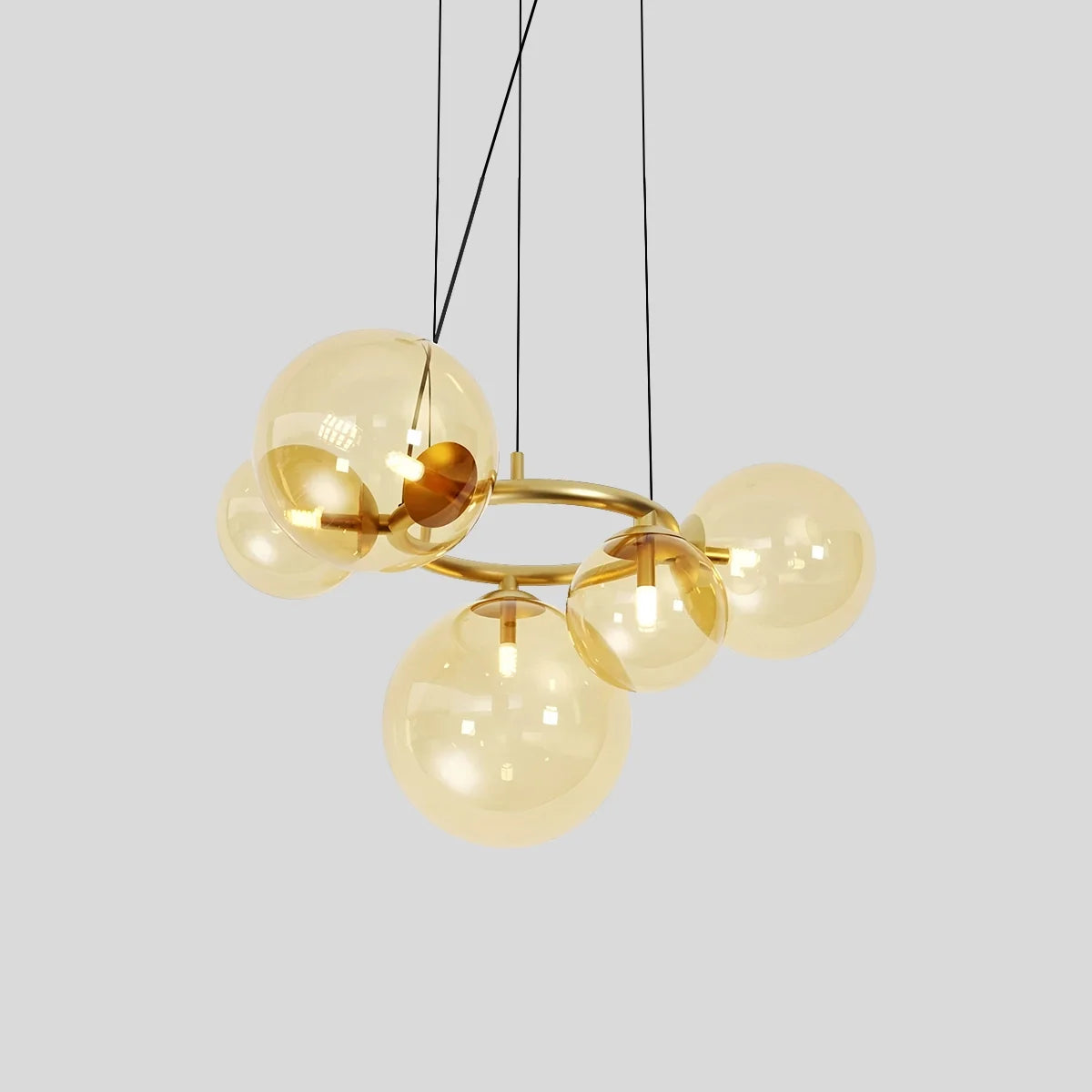 Feyran Luxurious Single-Tone Glass Spheres Chandelier