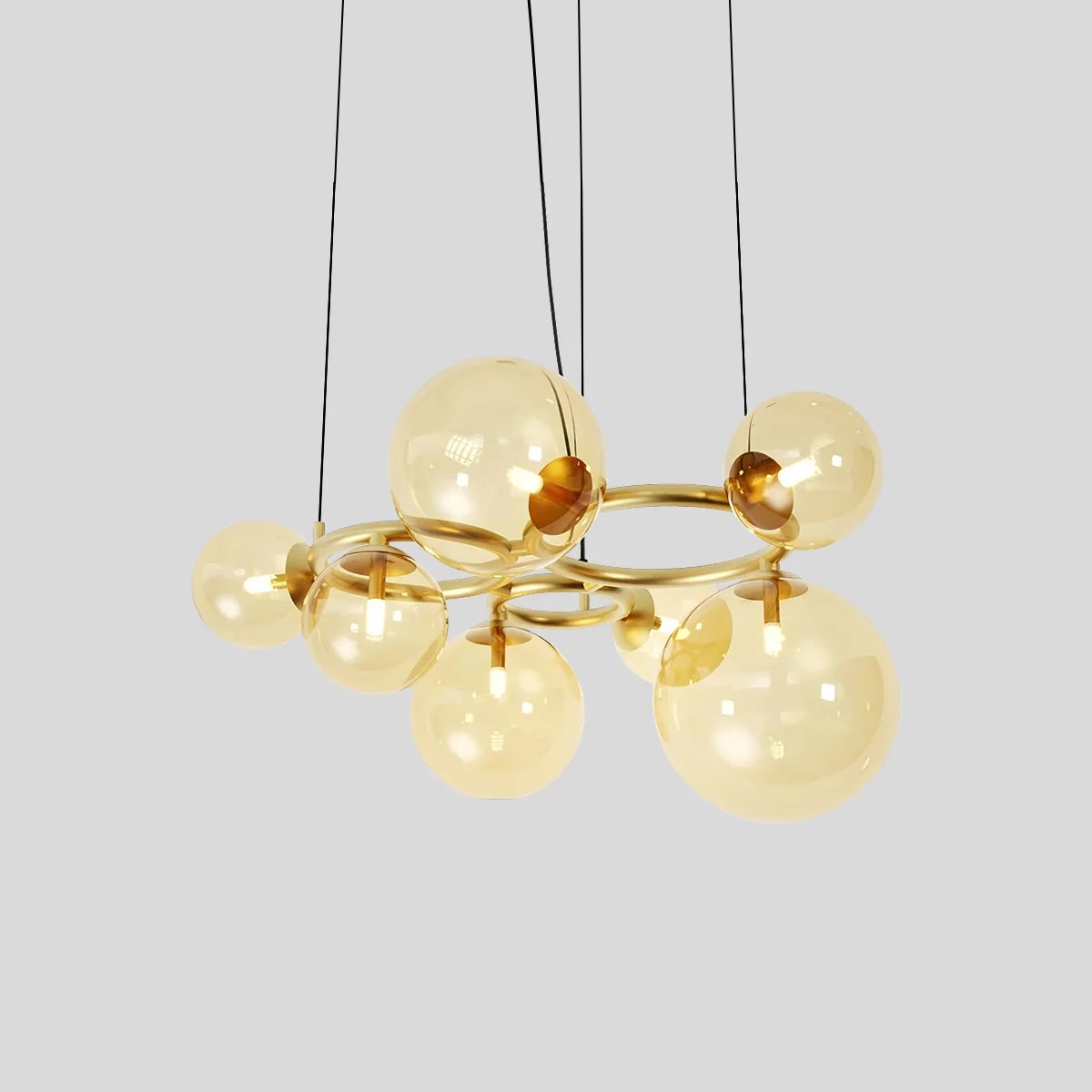 Feyran Luxurious Single-Tone Glass Spheres Chandelier
