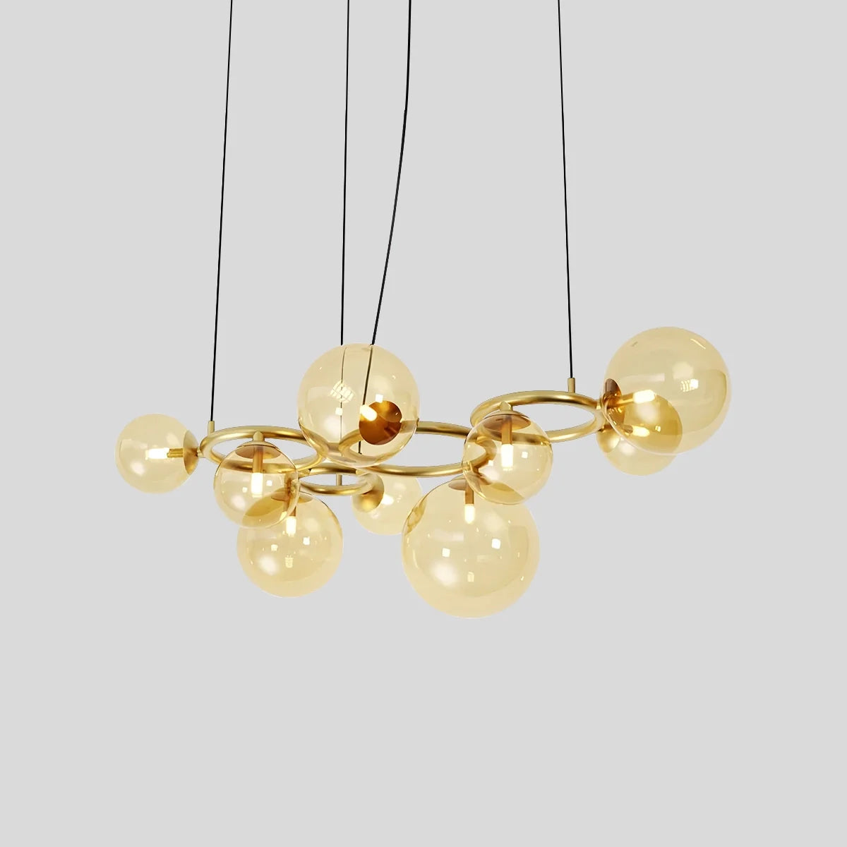 Feyran Luxurious Single-Tone Glass Spheres Chandelier