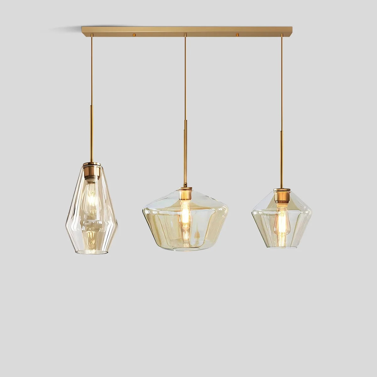 Feyran Hailie Clear Glass Pendant Light for Kitchen
