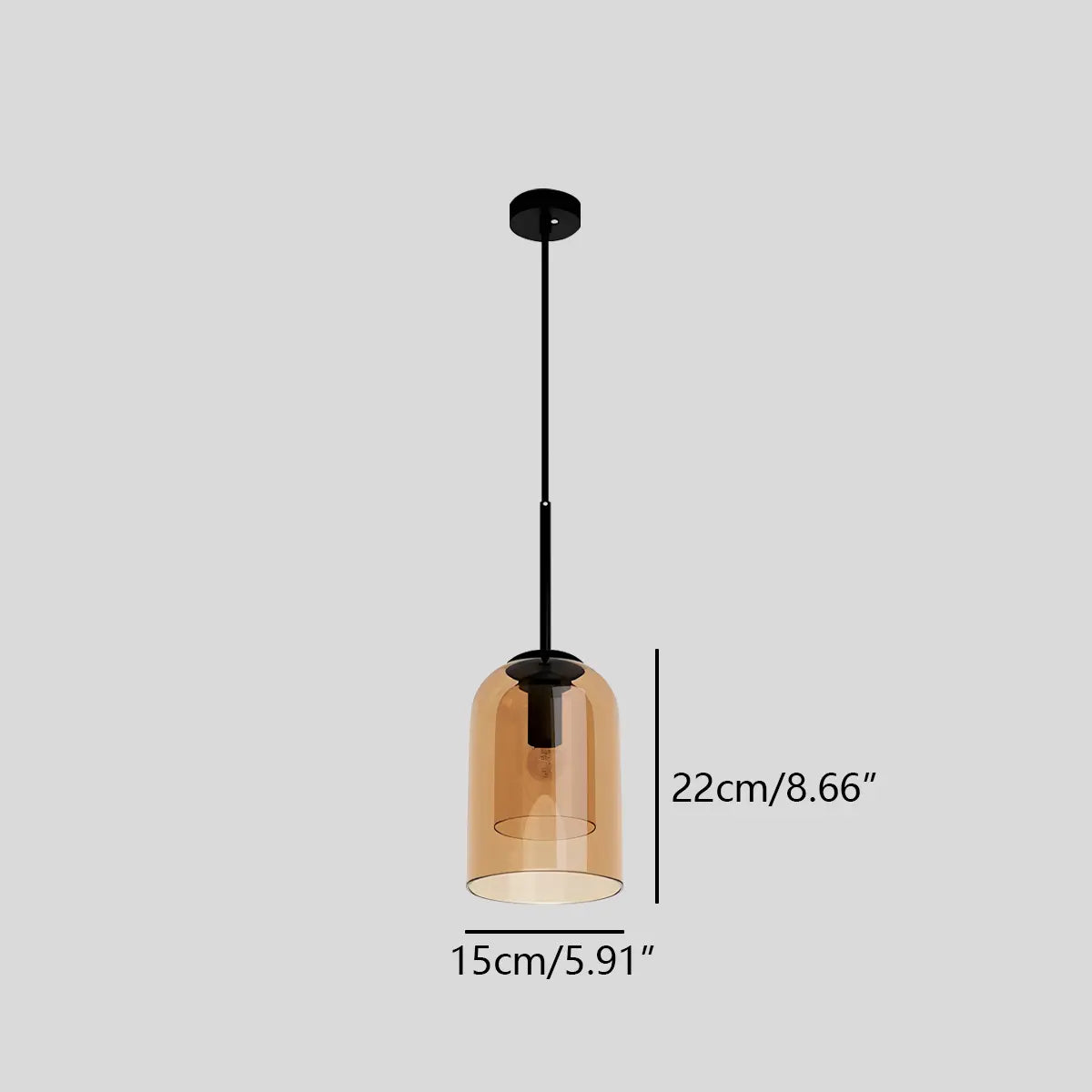 Feyran Otzara Double Glass Pendant Light for Dining Area