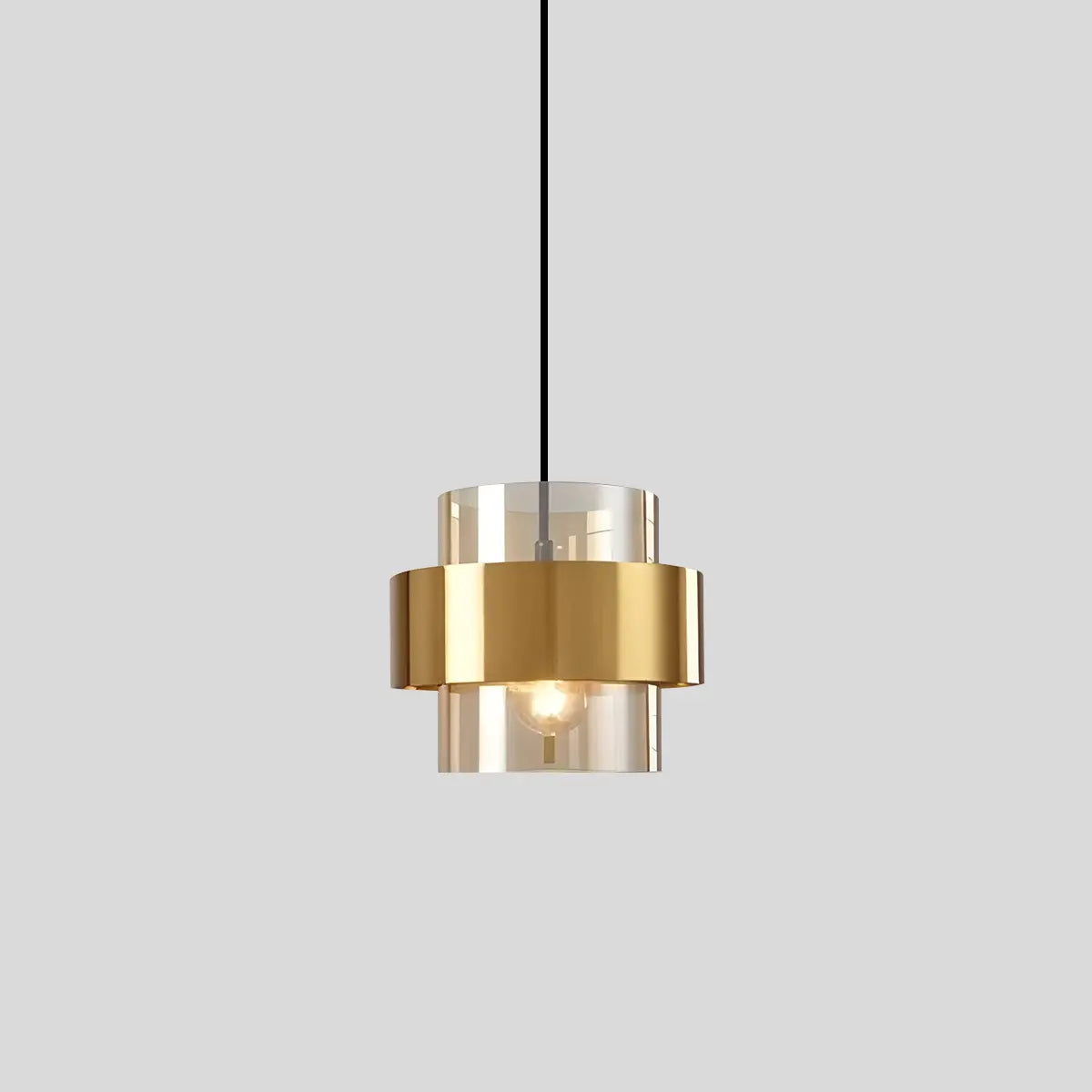 Feyran Azenor Cylindrical Glass Pendant Light for Bedroom
