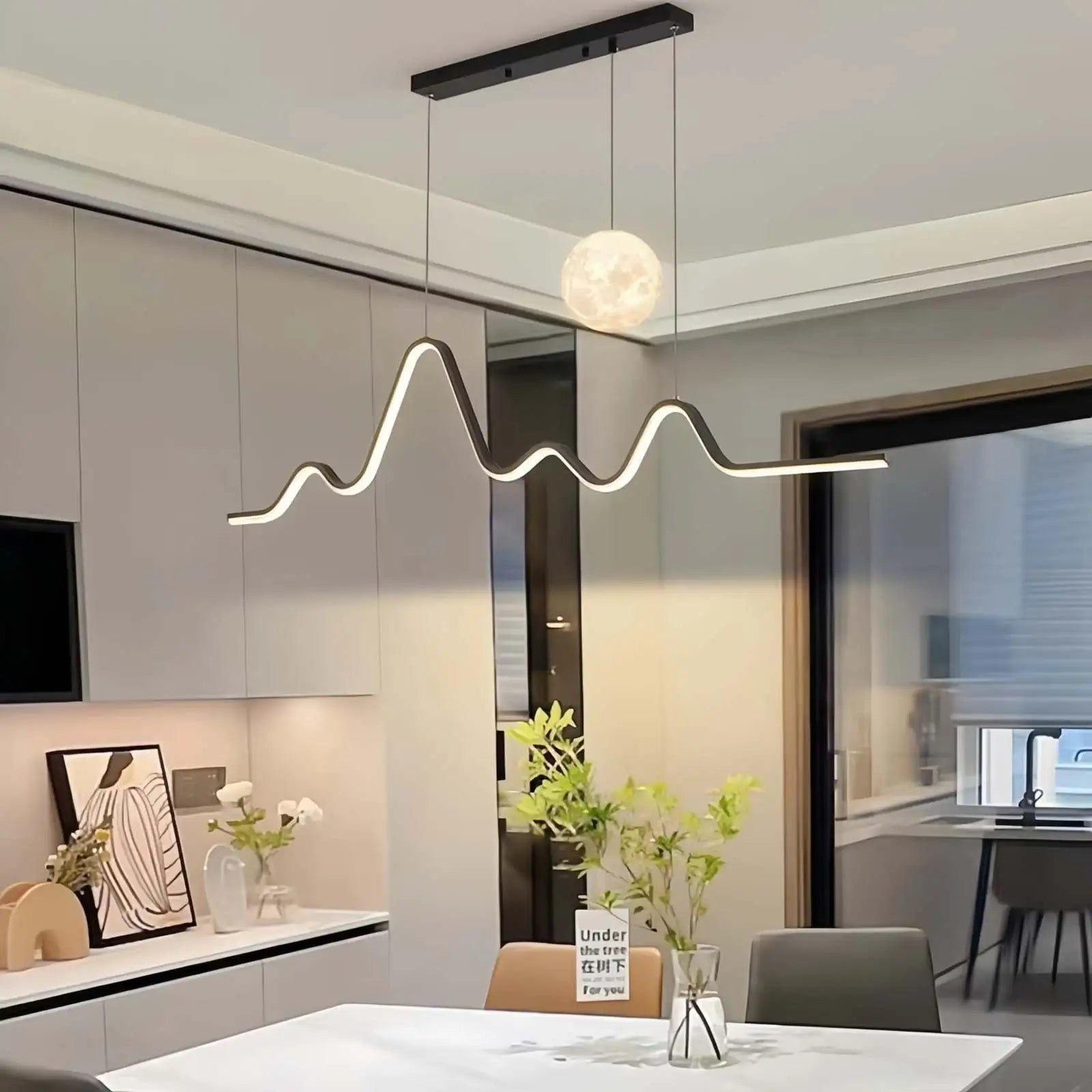 Feyran Louise Minimalist Wavy Pendant Light for Dining Room