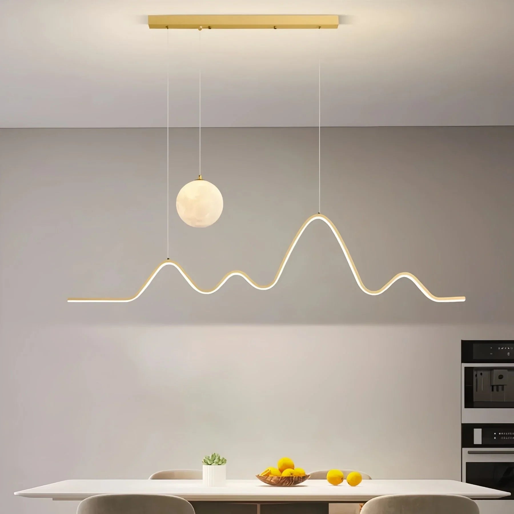 Feyran Louise Minimalist Wavy Pendant Light for Dining Room