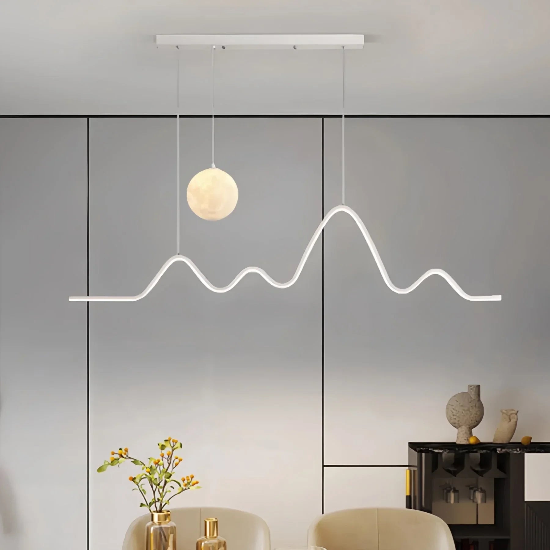 Feyran Louise Minimalist Wavy Pendant Light for Dining Room
