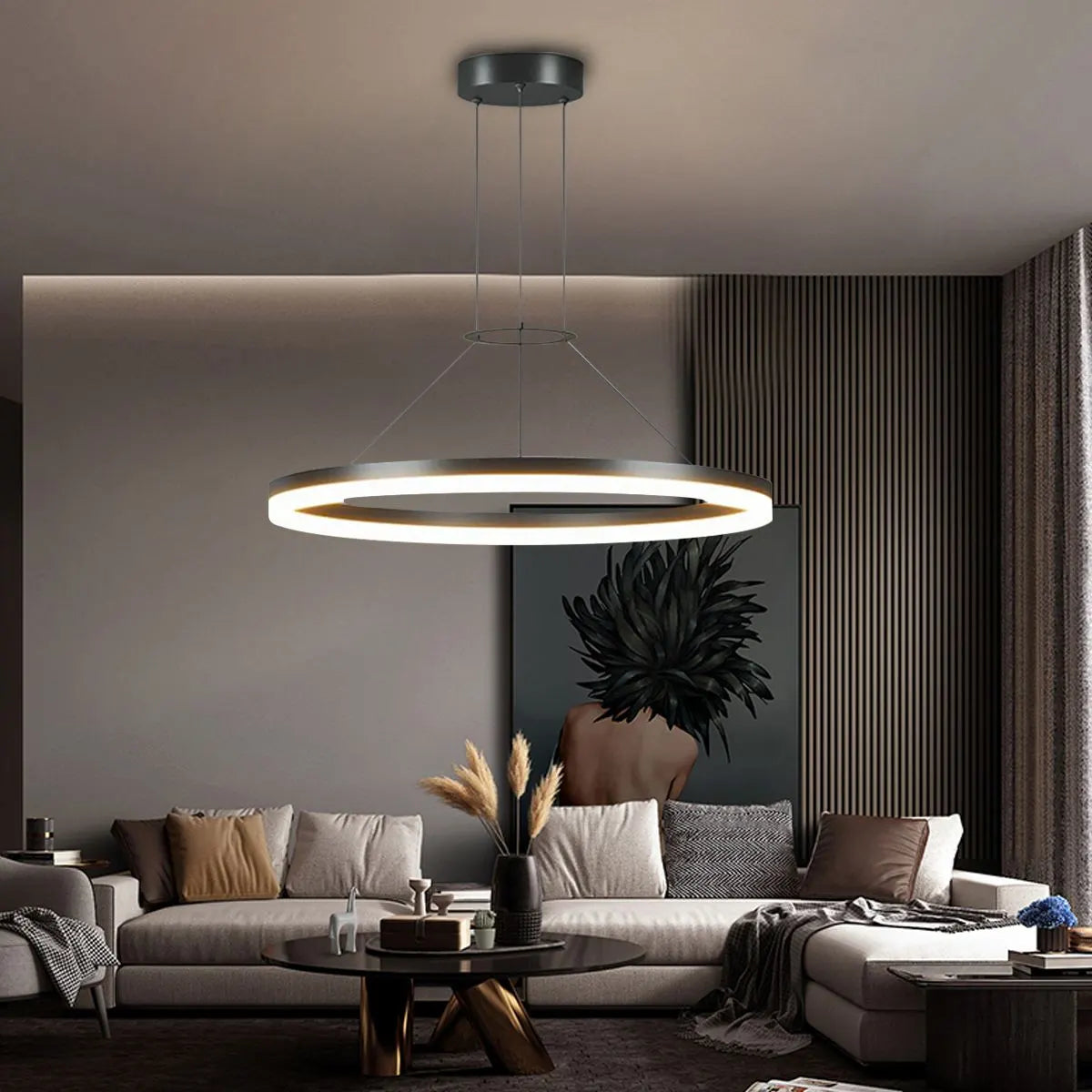 Feyran Circular Led Pendant Light for Living Room Kitchen