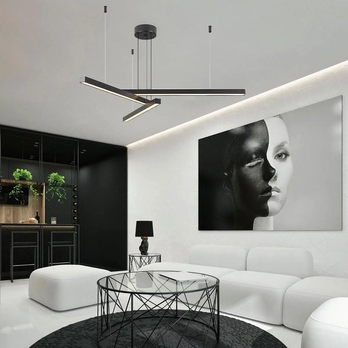 Feyran Multi Light Sticks LED Chandelier for Living Room