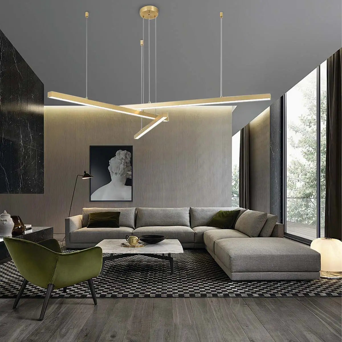 Feyran Multi Light Sticks LED Chandelier for Living Room
