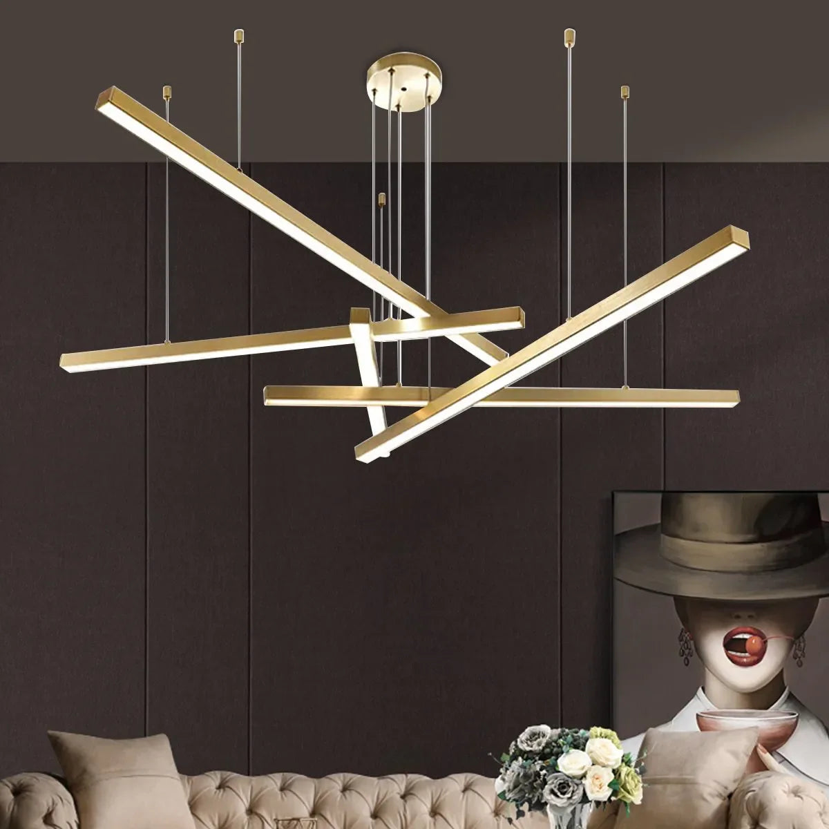Feyran Multi Light Sticks LED Chandelier for Living Room