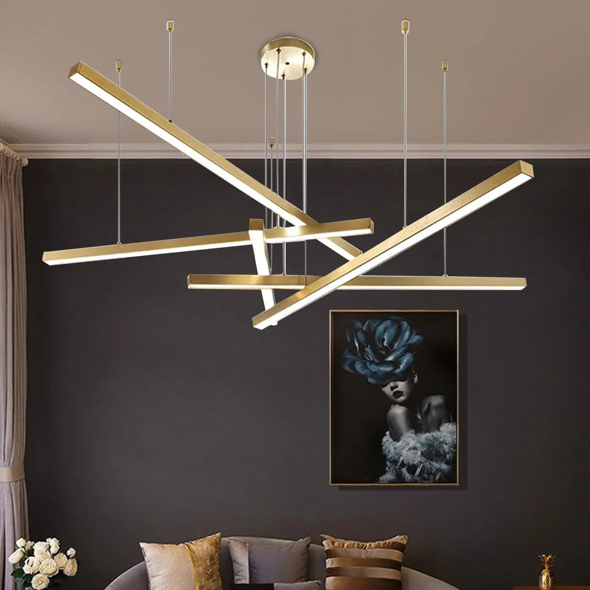 Feyran Multi Light Sticks LED Chandelier for Living Room