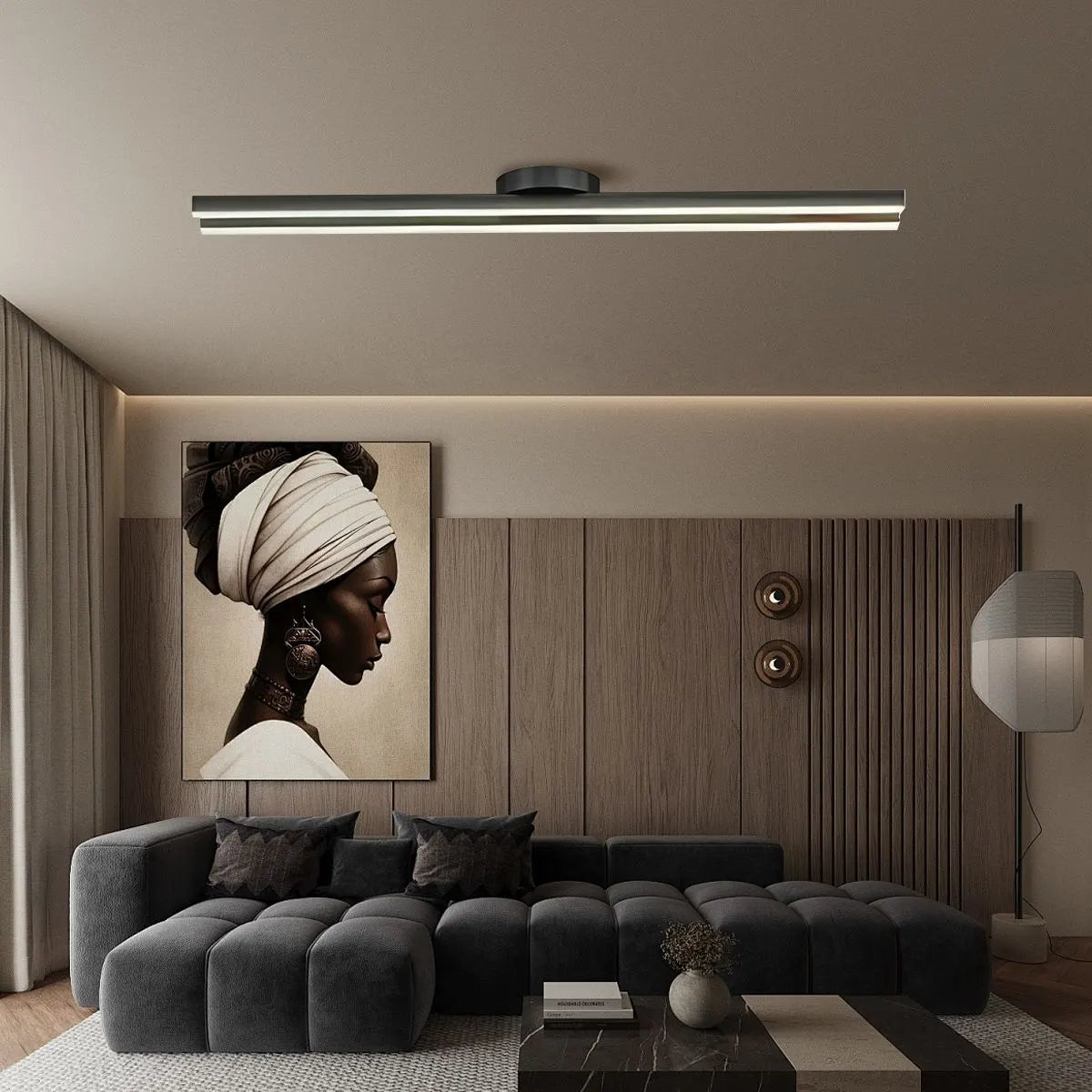 Feyran Simple Linear Ceiling Light for Living Room