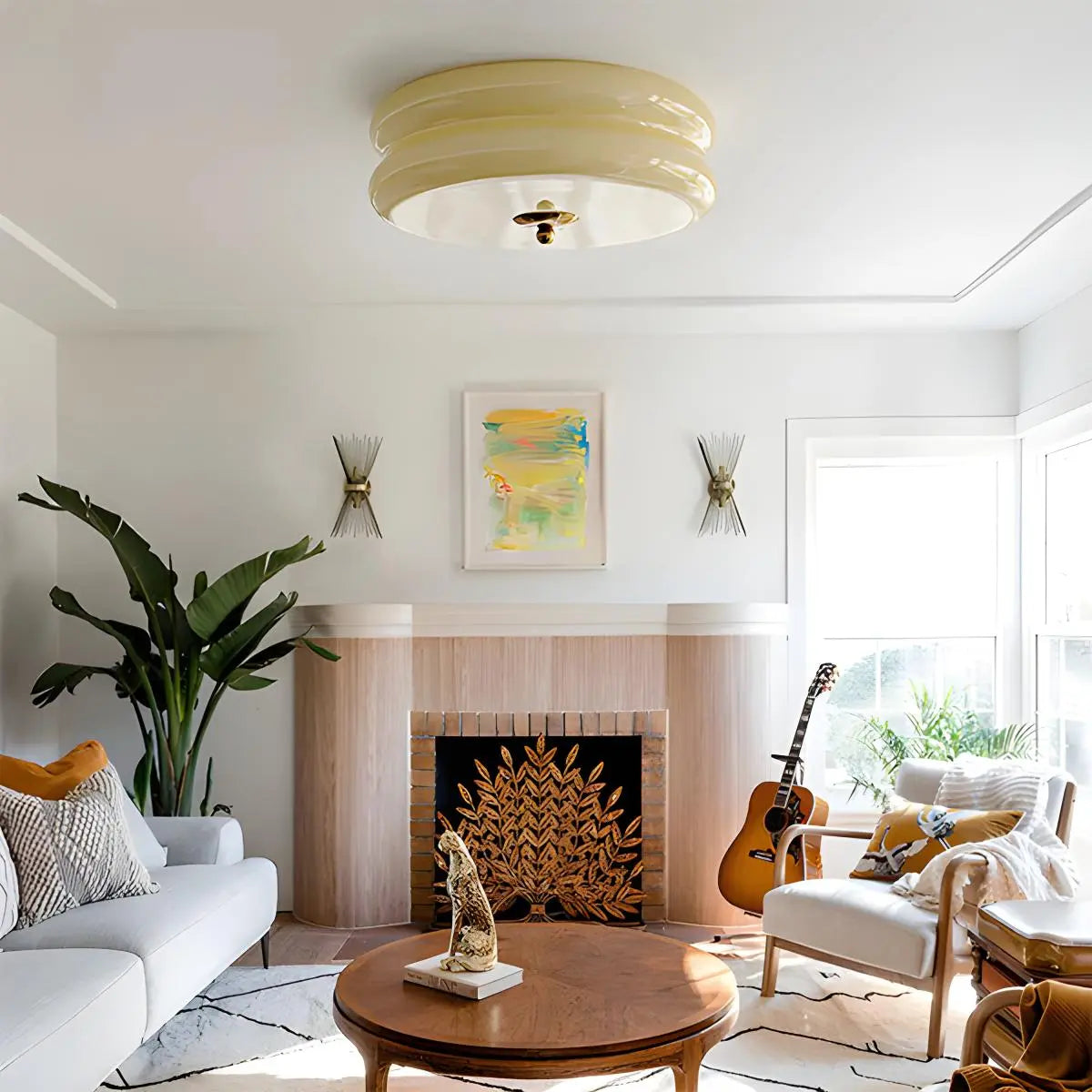 Feyran Art Deco Vintage Ceiling Light for Bedroom