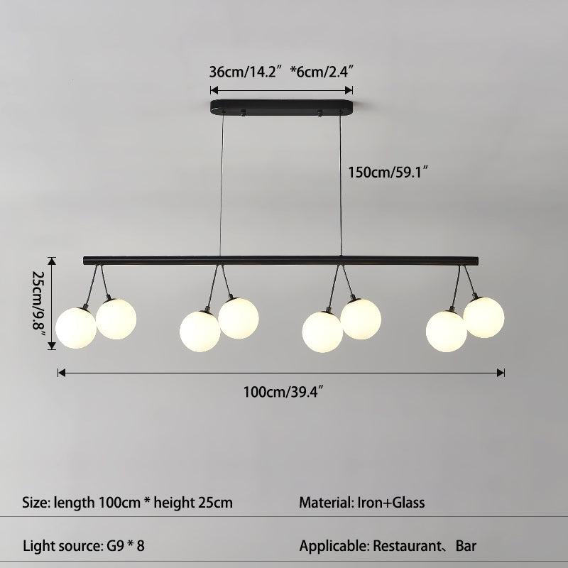 Feyran Valentina Nordic LED Glass Ball Chandelier