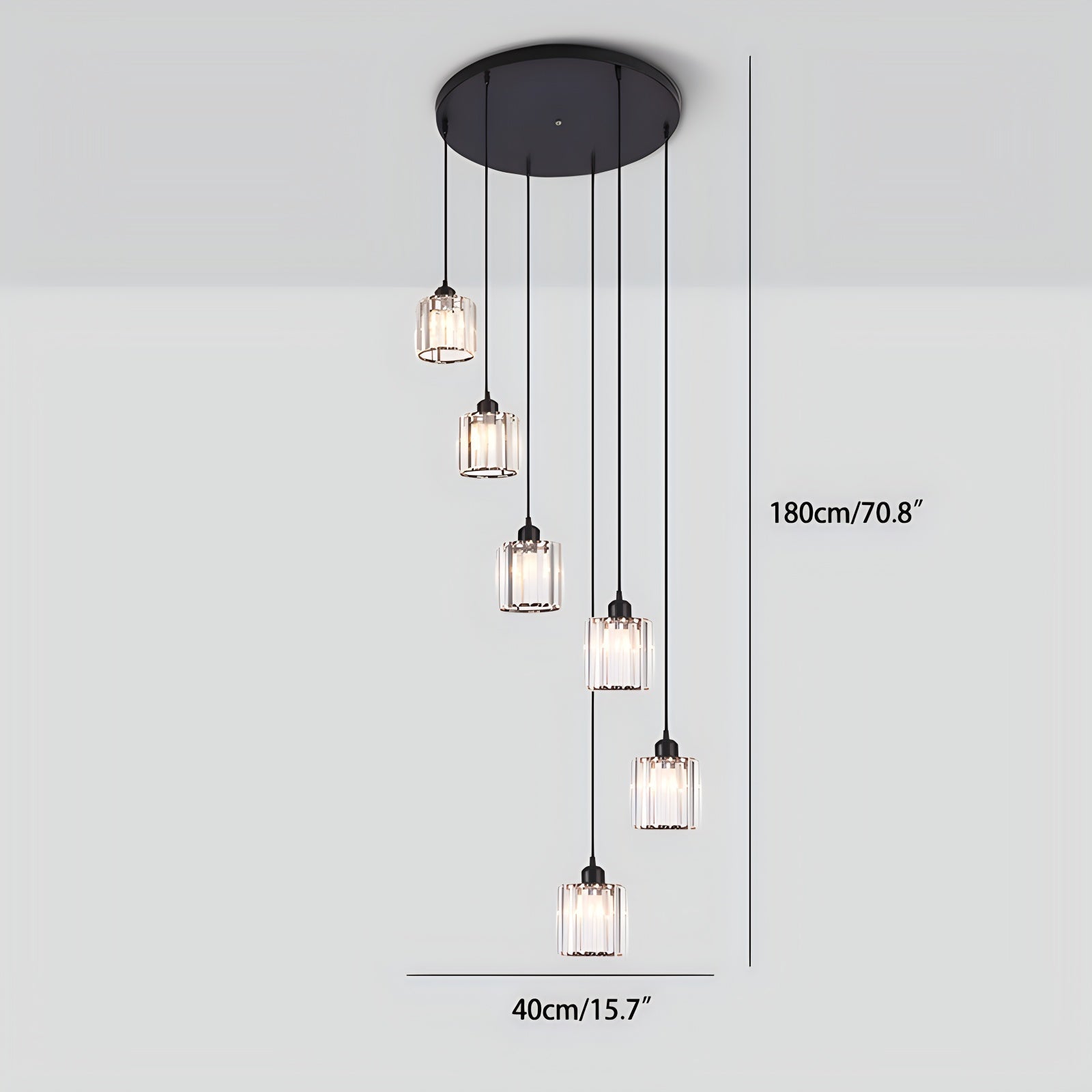 Feyran Kristy Modern Minimalist Glass Chandelier