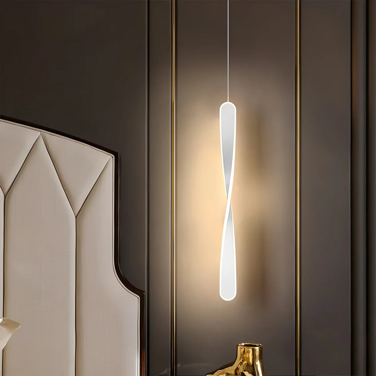 Feyran Modern LED Linear Pendant Light Bedside Lamp