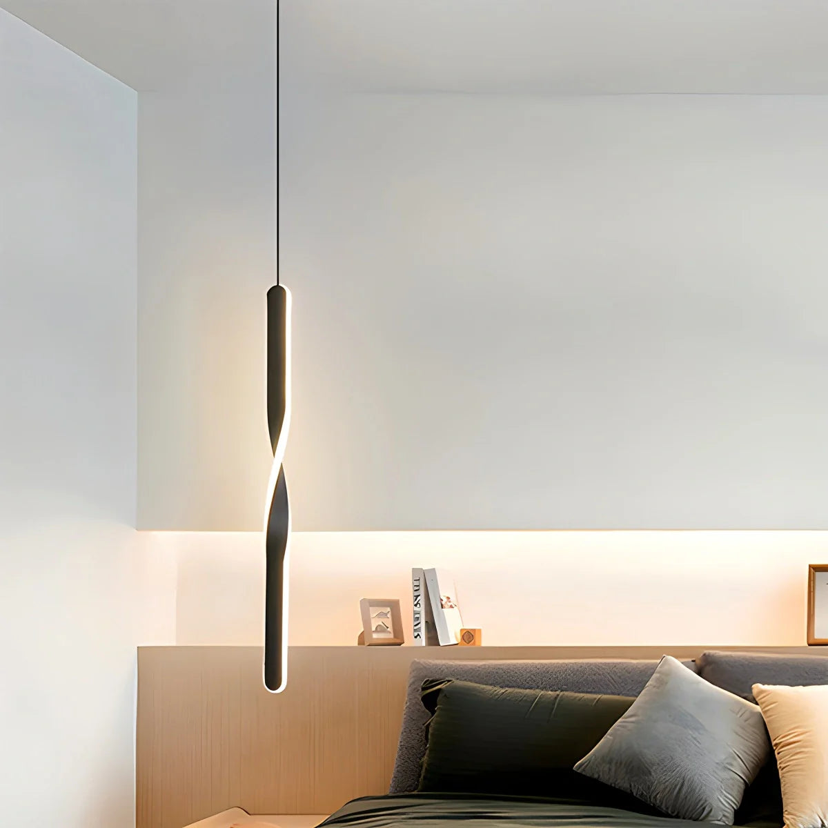 Feyran Modern LED Linear Pendant Light Bedside Lamp