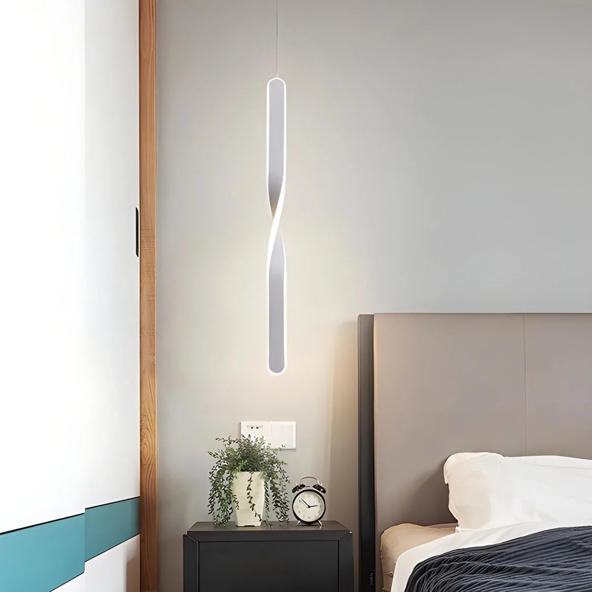Feyran Modern LED Linear Pendant Light Bedside Lamp