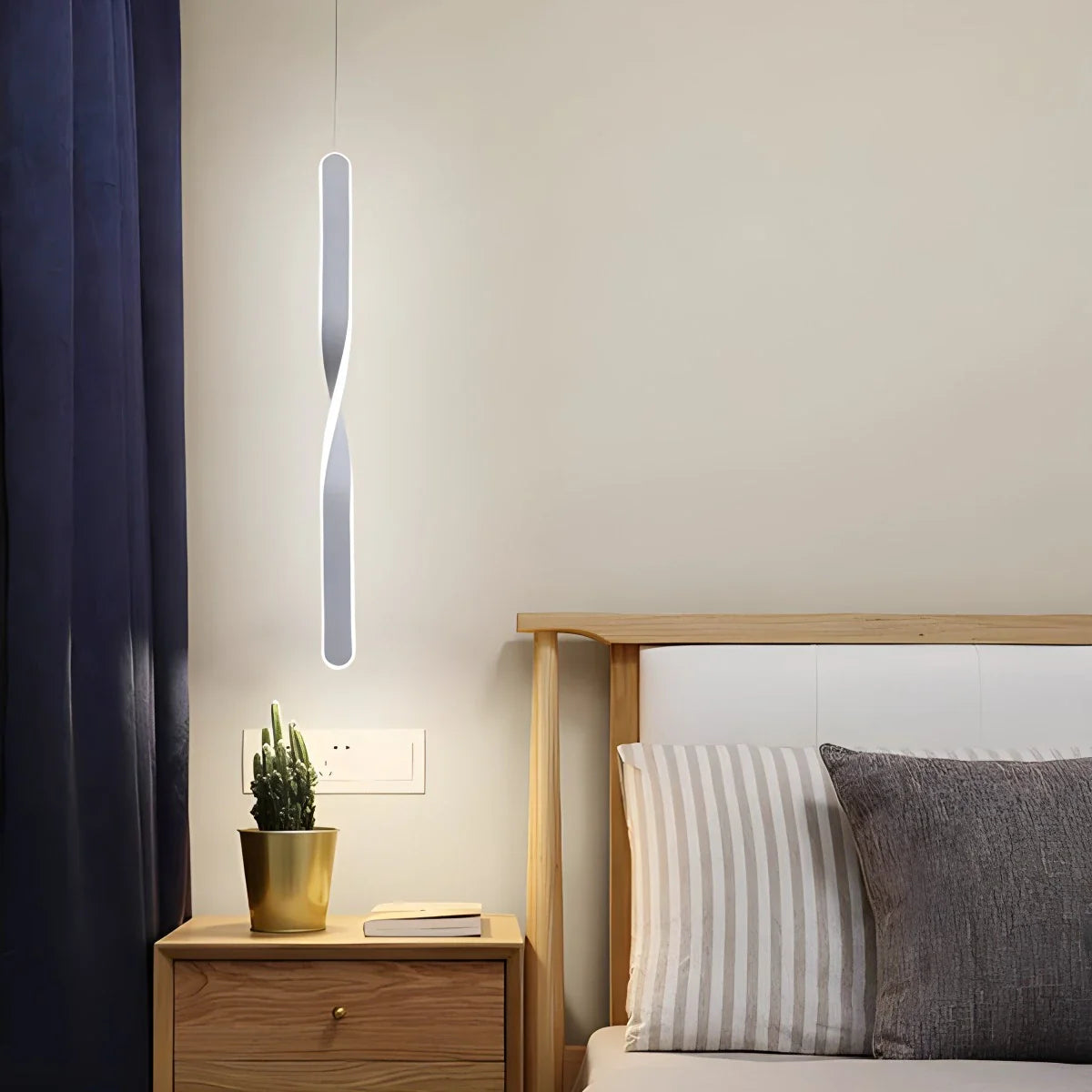 Feyran Modern LED Linear Pendant Light Bedside Lamp