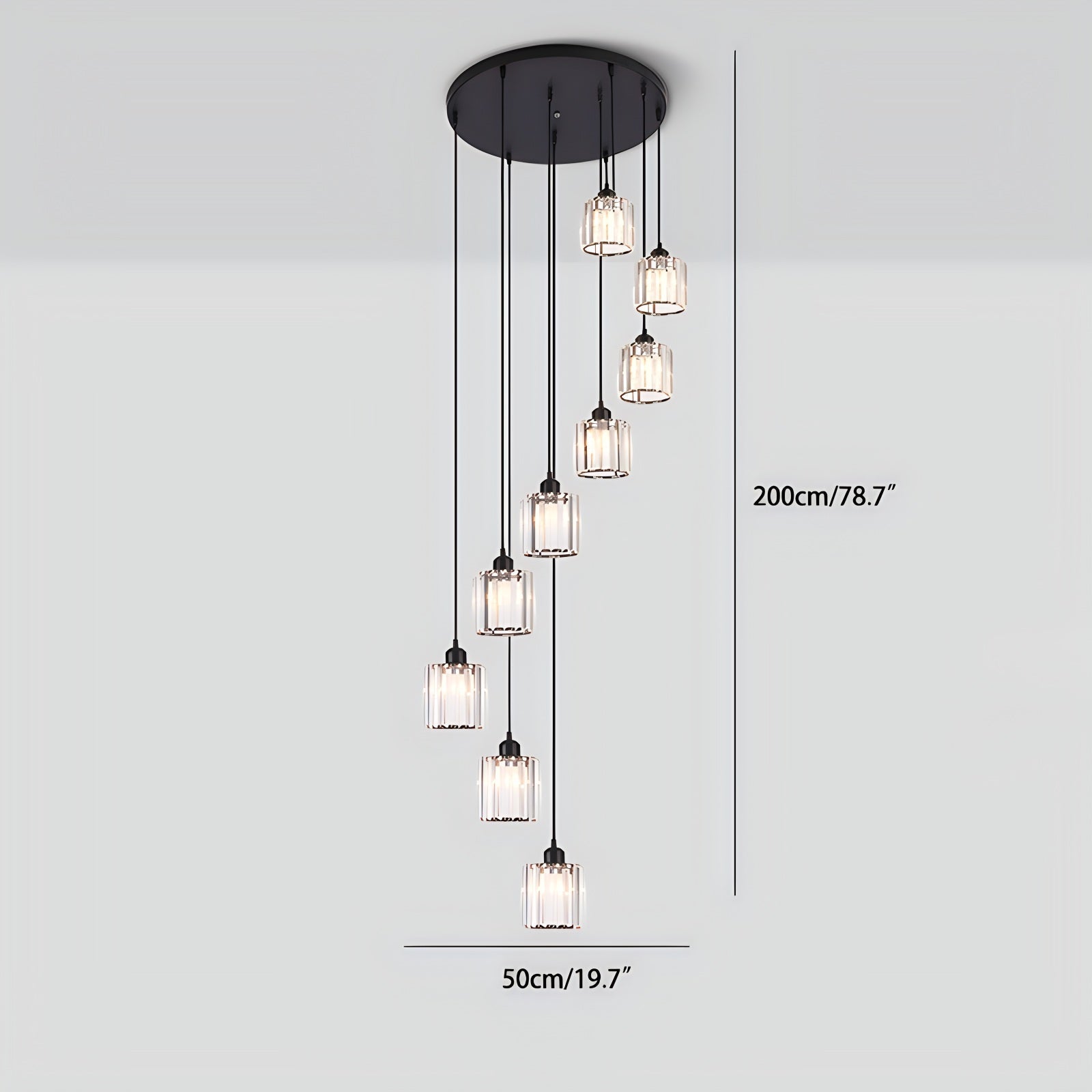 Feyran Kristy Modern Minimalist Glass Chandelier
