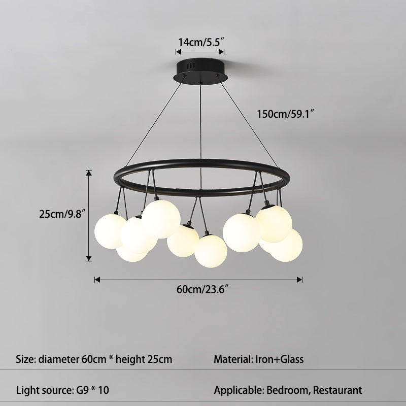 Feyran Valentina Nordic LED Glass Ball Chandelier