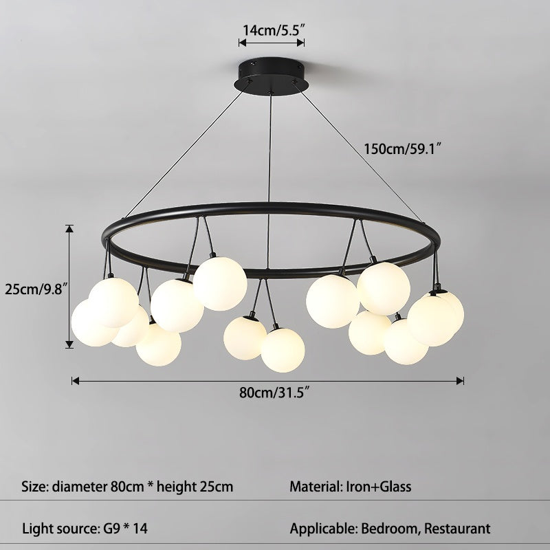 Feyran Valentina Nordic LED Glass Ball Chandelier