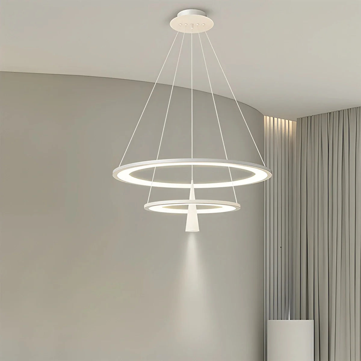 Acrylic Double Layer Pendant Light for Living Room