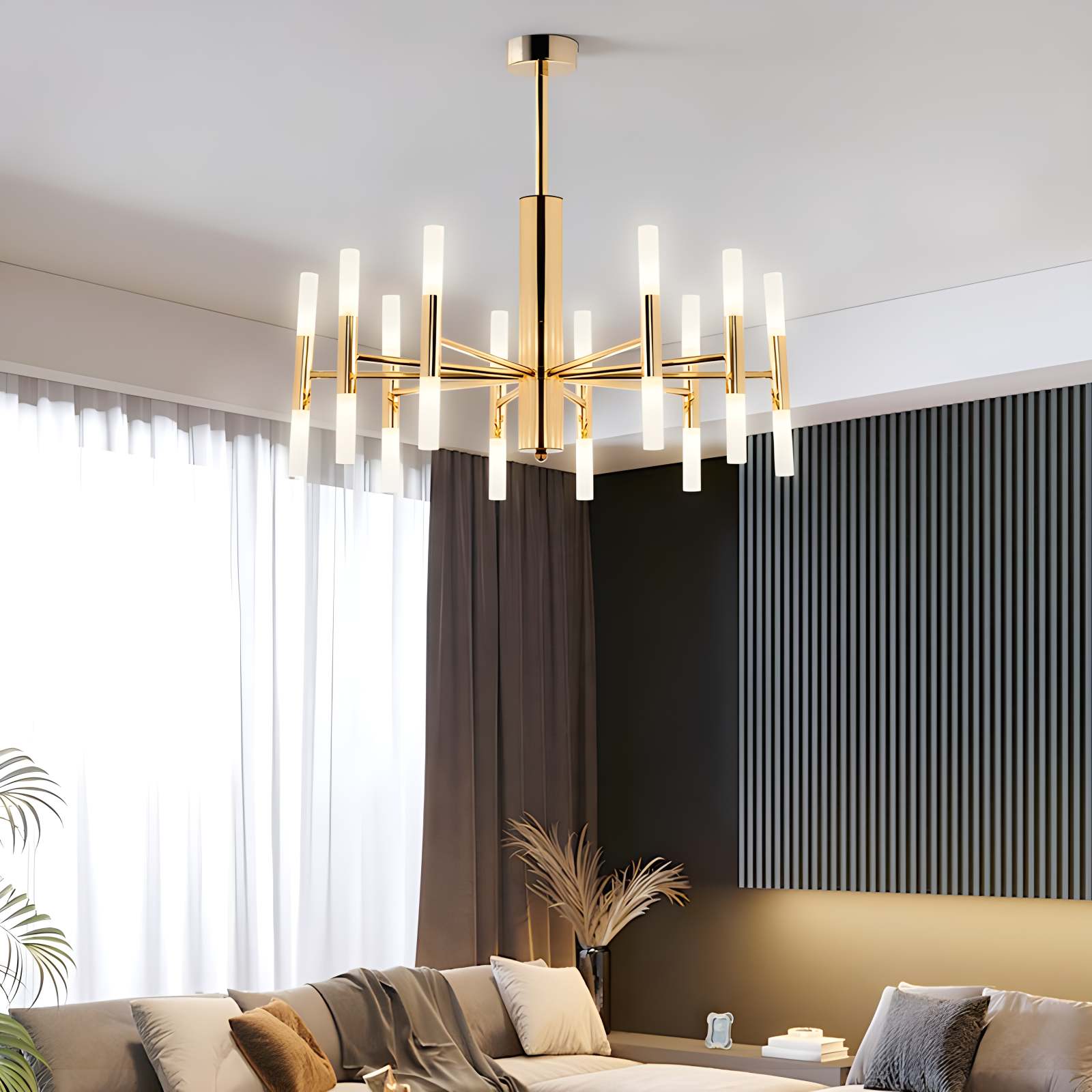 Feyran Adjustable Round Tube Chandelier