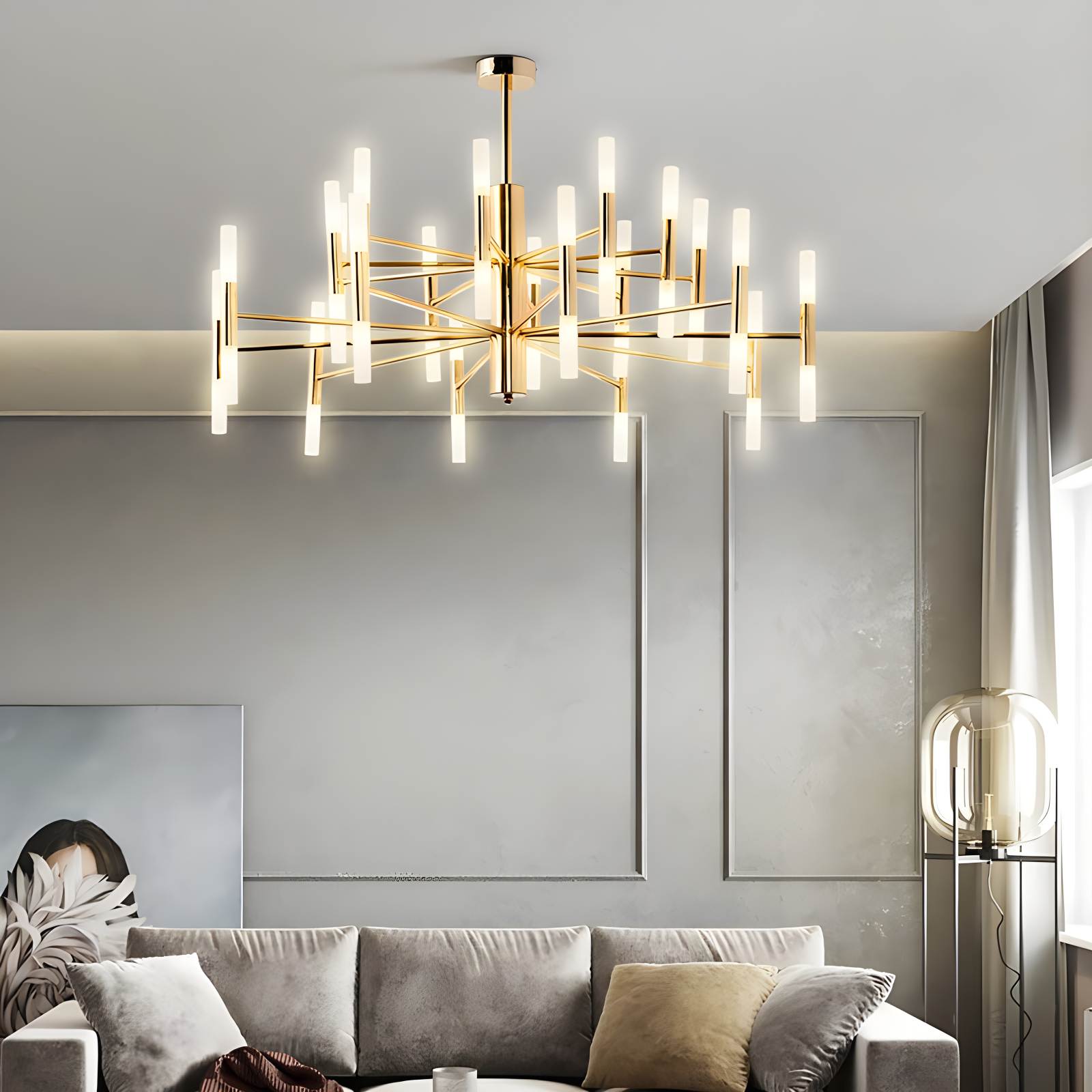 Feyran Adjustable Round Tube Chandelier