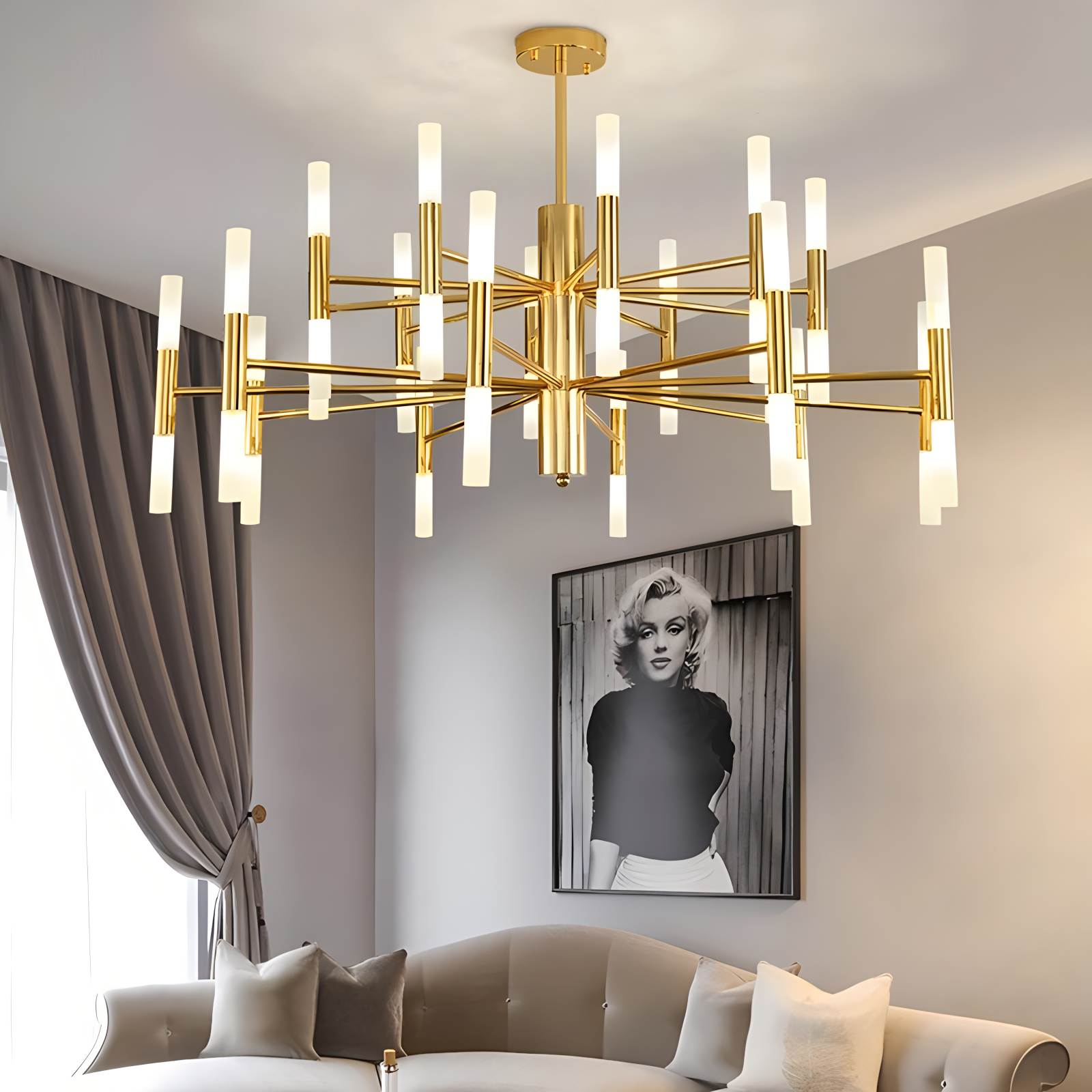 Feyran Adjustable Round Tube Chandelier