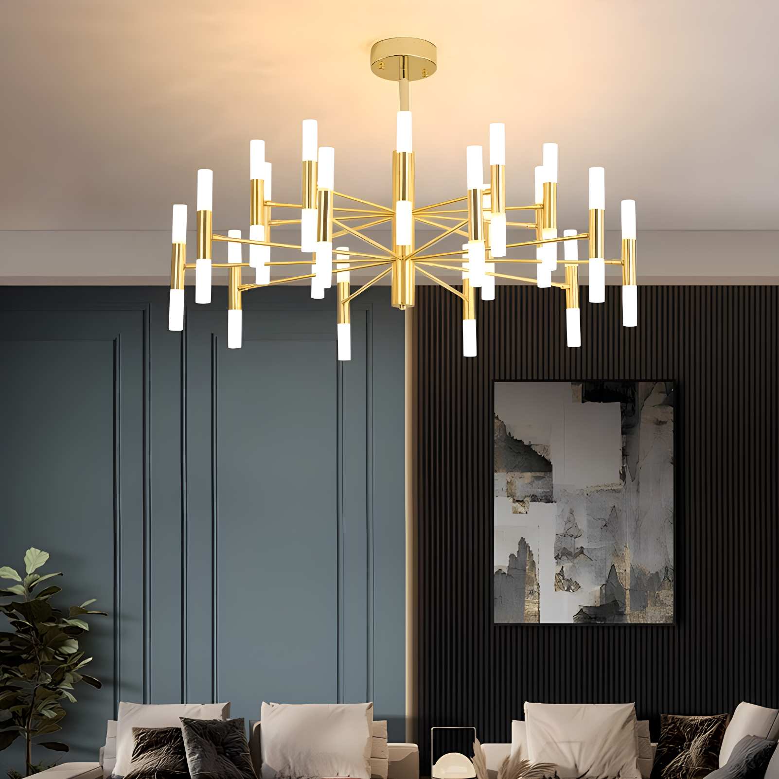 Feyran Adjustable Round Tube Chandelier