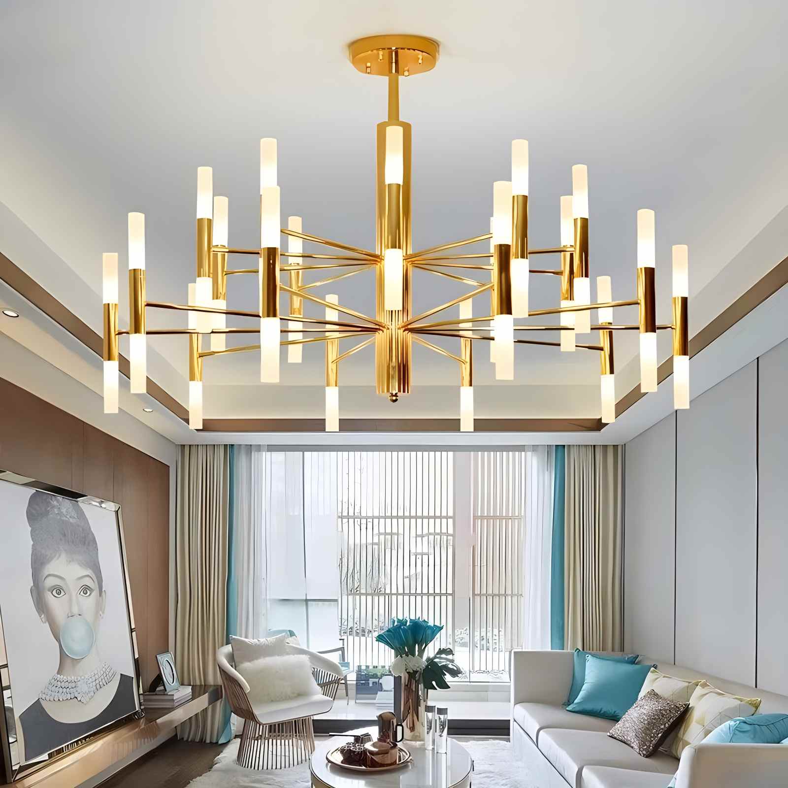 Feyran Adjustable Round Tube Chandelier