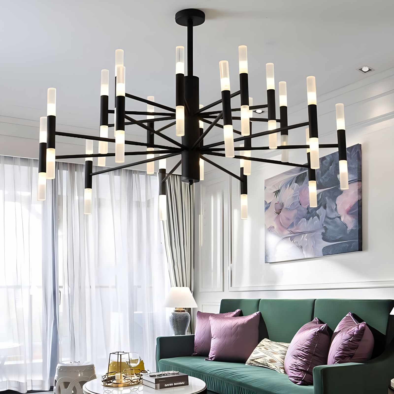 Feyran Adjustable Round Tube Chandelier