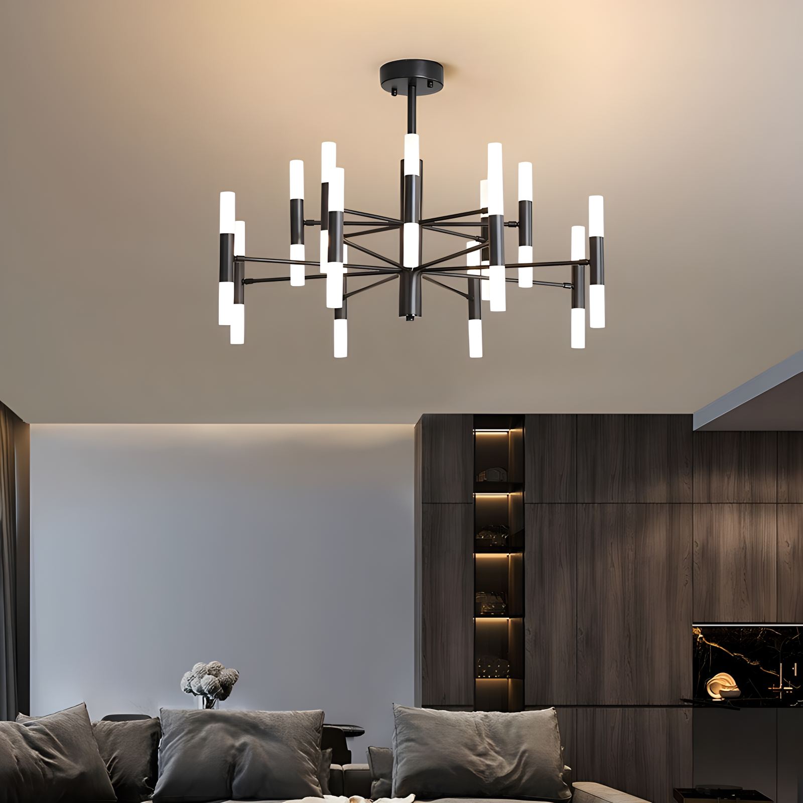 Feyran Adjustable Round Tube Chandelier