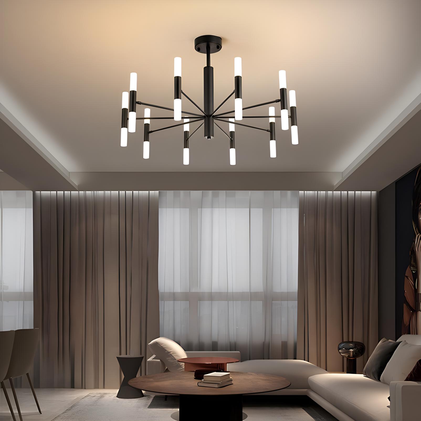 Feyran Adjustable Round Tube Chandelier
